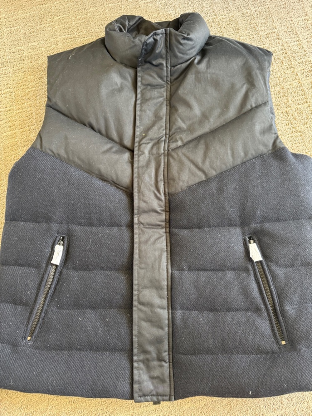 Rogue Black Quilted and Wool-Panel Men's Vest